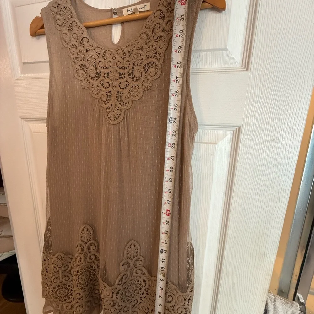 Indigo Soul Tan Lace Mini Dress - Picture 5 of 5